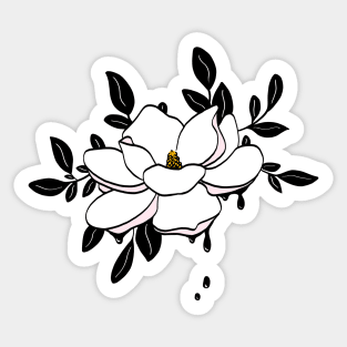 White magnolia Sticker